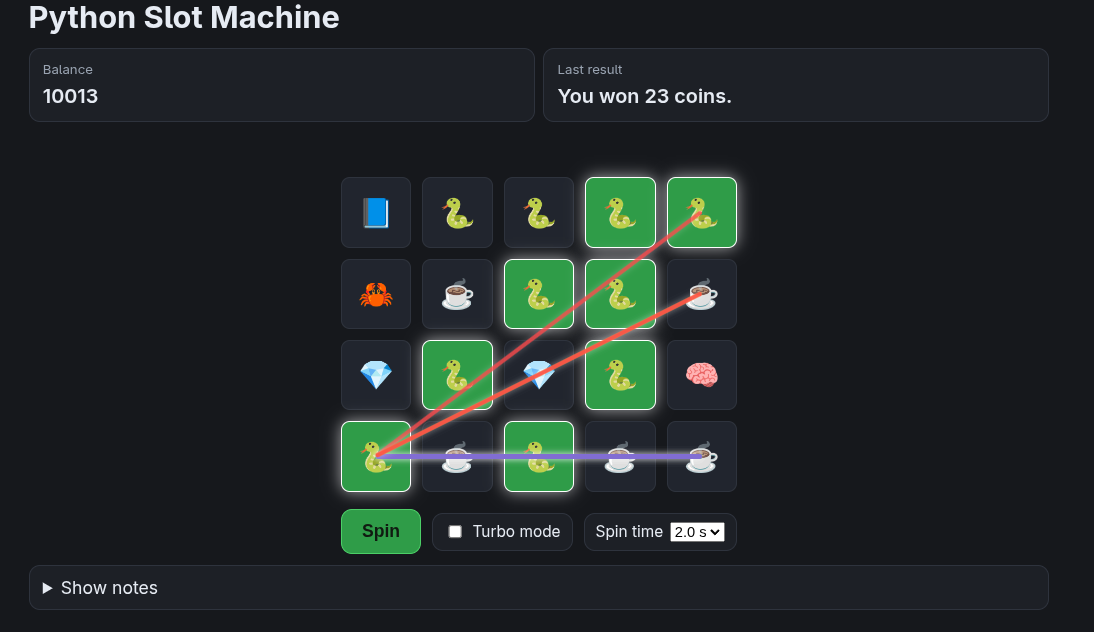 Slot Machine Game